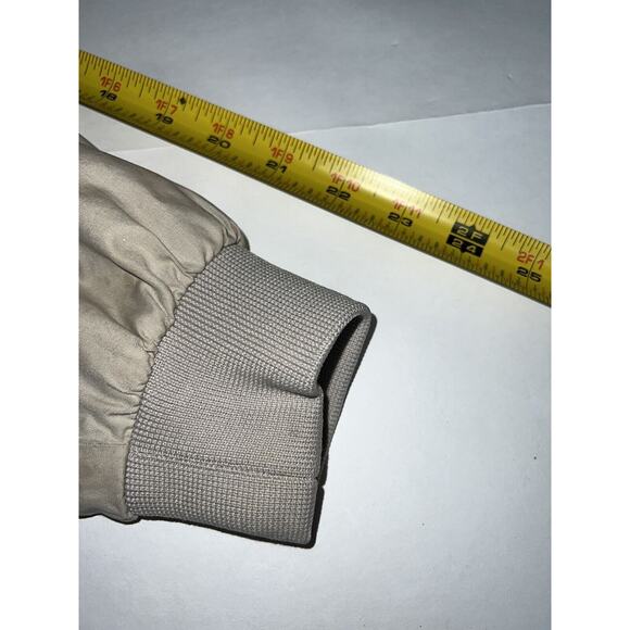 Members Only Jacket Size 42 Beige Khaki Bomber Pockets 1980s Vintage AS IS *READ - Picture 10 of 15